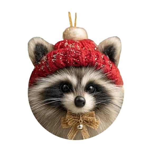 Beautynvta Forest Animal Christmas Ornaments, 3.15'' Cute Forest Animal Christmas Tree Ornaments, Personalized Acrylic Hanging Ornament, Gifts for Animals Lovers