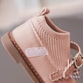 thumbnail image 5 of Baby Girl Checkered Bow Oxford Ankle Boots Knit Sock Panel Soft Flexible Sole for Birthday Party Matching Toddler Indoor Outdoor Activities 6 Months-3.5 Years Pink 18-24 Months, 5 of 8