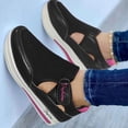 thumbnail image 2 of NOKIO Stylish Ladies' Sports Shoes Mesh Hook Casual Flat Heel Shoes Comfortable Breathable Loop Large Women's Sneakers Women's Mesh Flats Shoes Breathable Slip on Shoes Casual Flats Walking Shoes, 2 of 4