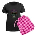 thumbnail image 5 of CafePress - Colorskull On Black Pajamas - Women's Short Sleeve Print T-Shirt and Pants Dark Cotton Pajama Set, 5 of 7