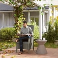 thumbnail image 2 of Outsunny Fauteuil Inclinable d'Extérieur en Osier avec Dossier Réglable, Gris, 2 of 10