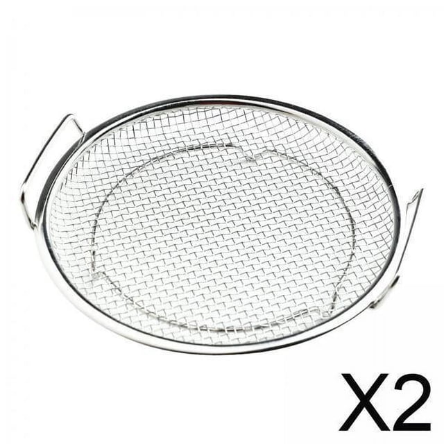 Colador de freidora,Freidora Colador de alimentos Filtro de aceite de malla,Colador de malla de acero inoxidable ,Filtro de aceite de malla para freír y servir,Colador caliente Bandeja