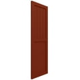 thumbnail image 2 of Ekena Millwork 15"W x 73"H True Fit PVC Farmhouse/Flat Panel Combination Fixed Mount Shutters, Pepper Red (Per Pair - Hardware Not Included), 2 of 8