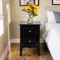 thumbnail image 2 of Tcbosik Modern Side Table, Nightstand with 2 Storage Drawers for Bedroom, Living Room, Easy Assembly, Black, 2 of 8