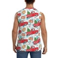 thumbnail image 4 of Kdxio Watercolor Red Truck And Fir Tree for Men's Muscle T-shirt,Sleeveless for Workout Running Athletic Gym Lounge Casual, 4 of 7