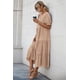 thumbnail image 5 of Vestido PRETTYGARDEN Boho Midi Caqui con Mangas Abullonadas XL, 5 of 8