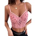 thumbnail image 1 of Camisola VISgogo con bordado floral para mujer, sin mangas, de verano, con tirantes finos y encaje VISgogo  moda, 1 of 9