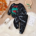 thumbnail image 2 of Towmus Toddler Baby Boys Dinosaur Clothes Long Sleeve Top & Pants Casual Wear 3-9 Months Fall Outfits Set, 2 of 9