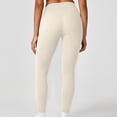 thumbnail image 4 of Womens Workout Leggings No Front Seam High Waist Stretchy Soft Yoga Pants Gym Casual Long Pants L, 4 of 6