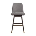 thumbnail image 4 of Amelia Swivel Bar Stool in Gray Oak Wood Finish with Mocha Fabric - Set of 4, 4 of 12