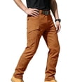 thumbnail image 5 of Pants for Men, Men's Casual Cargo Pants Straight Leg Stretch Pants Fashion Joggers Hiking Travel Trousers with Pockets Coffee XL, 5 of 8