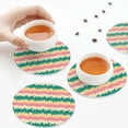 thumbnail image 4 of Leather Coasters with Heat-resistant for Drinks, cream texture -标题2 Round Shape, 4 of 5