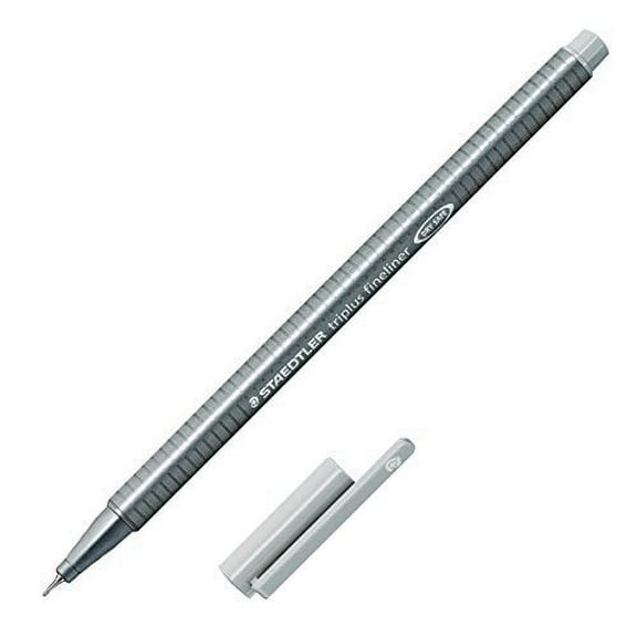 Staedtler Triplus Fineliner Marker Pen - 0.3 mm - Silver Gray