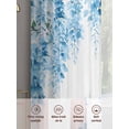 thumbnail image 5 of Teal Blue Wisteria Sheer Curtains 72 Inch Length 2 Panels Set, Sprinng Summer Pastoral Botanical Voile Window Treatment Rod Pocket Curtains Sheers Drapes for Bedroom/Living Room/Kitchen 52"x72"x2, 5 of 7