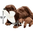 thumbnail image 3 of Rhode Island Novelty Adventure Planet Birth of Life River Otter with Baby Plush Toy 12.5" Long without Tail, 3 of 3