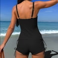 thumbnail image 5 of HCNTES Swim Suits for Women 2025 Tropical Graphic Blouson Swim Tank Tops with Boyshorts Two Piece Tankini Swimsuits Ladies Summer Beach Swimwear(Orange,L), 5 of 8
