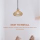 thumbnail image 3 of unbranded Pantalla Decorativa Tejida En Beige Para Colgante Hogar, 3 of 6