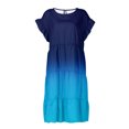 thumbnail image 4 of Puntoco Vestido De Manga Corta Con Cuello En V, Vestido De Verano Para Mujer, Cuello Redondo, Estampado Casual, Manga Corta, Vestido Con Volantes, Azul S, 4 of 4
