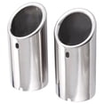 thumbnail image 2 of koolsoo Car Chrome Stainless Steel Exhaust Rear Tail Pipe Tip Pretector Cover Fit, 2 of 8