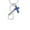 Blue, variant on Daughter Infinity Sign - White Crystal Cross Sophia Necklace, 18" 1"