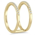 thumbnail image 2 of SZUL Women's 1/3 Carat TW Diamond Double Row Ring in 10K Yellow Gold  (J-K-L Color, I2-I3 Clarity), 2 of 3