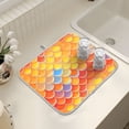 thumbnail image 7 of Ryvnso Scales Yellow Dish Drying Mat for Kitchen Countertop 16x18 Small Dish Pad Drainer Rack Dish Sink Mats, 7 of 7