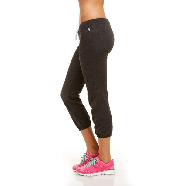 Soffe - soffe women's french terry football capri sweatpant, charcoal heather, medium - Walmart