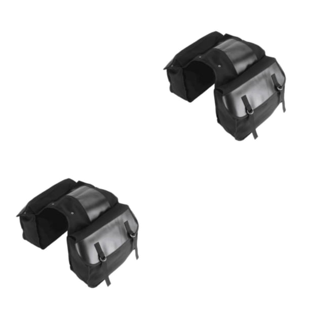 Bolsa trasera para ciclismo Eigraketly Alforja para bicicleta 30L Negro 2piezas