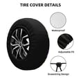 thumbnail image 2 of Salouo Mardi Gras1 Print Spare Tire Cover 14-17 inch Spare Tire Protector Universal Tough Tire Wheel Cover for Trailer SUV and Truck-14 inch, 2 of 6