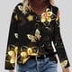 thumbnail image 2 of Camisas Para Mujer Camisetas de Gran Tamaño Manga Larga Moda Casual Cuello en V Cómodo Impreso Top Camiseta Blusa Odeerbi ODB135584, 2 of 4