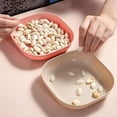 thumbnail image 4 of 1pc Multi-Function Spit Bone Dish Household Food Grade Plastic Snack Fruit Tray Round Square Dining Table Garbage Plate B1, 4 of 6