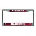 thumbnail image 1 of Wisconsin Badgers Chrome License Plate Frame, 1 of 1