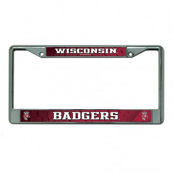 Wisconsin Badgers Chrome License Plate Frame