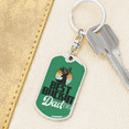 thumbnail image 6 of Best Buckin' Dad Ever Green Swivel Keychain Dog Tag Stainless Steel or 18k Gold, 6 of 10