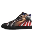 thumbnail image 3 of German Shepherd The Thin Blue Line America US High Top Canvas Shoes Sneakers Black Size 4.5, 3 of 7