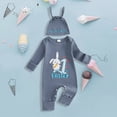 thumbnail image 2 of HCNTES Baby Boy Easter Outfits Complete My 1st Easter Bodysuit, Suspender Pants and Hat 3-Piece Set Baby Boy Easter Clothes, 2 of 6