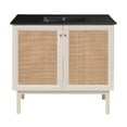 thumbnail image 3 of Classe 36 in. White Oak Bathroom Vanity With Black, 3-Hole Ceramic Sink Top, 3 of 8