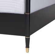 Baxton Studio Four-Poster Art-Deco Platform Bed, King, Black