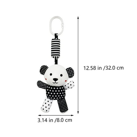 

NICEXMAS 1Pc Lovely Baby Crib Pendants Decorative Early Education Toys (Black White)