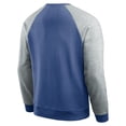 thumbnail image 3 of Men's Darius Rucker Collection by Fanatics Royal/Heather Gray Seattle Seahawks Throwback Color Block Raglan Pullover, 3 of 4