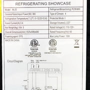 60 in. NSF Refrigerated Bakery Display Case 9.4 Cu.Ft. Countertop Display Curved Glass Display Refrigerator