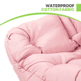 thumbnail image 5 of Magshion Water-resistant Cotton Lazy Chair, Modern Upholstered Single Sofa with Ottoman, Removable Cover Accent Lounge Chair for Living Room, Pink, 5 of 10