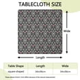 thumbnail image 2 of Colorful Boho Flowers Pattern Tablecloth with Stretch Fit for 34x34 Inch Dining Tables, 2 of 6