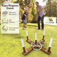 thumbnail image 3 of Juego rústico de lanzar anillos CircleCraft de madera para césped al aire libre, 3 of 7