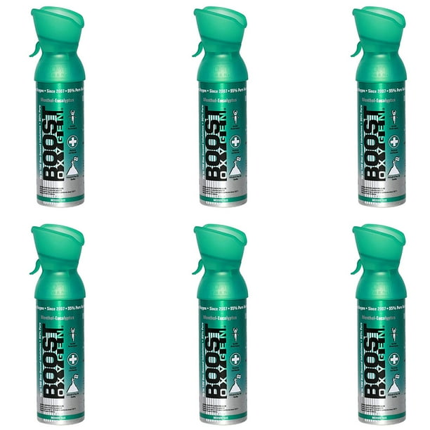 Boost Oxygen Natural Portable 5Liter Pure Oxygen Canister Menthol (6