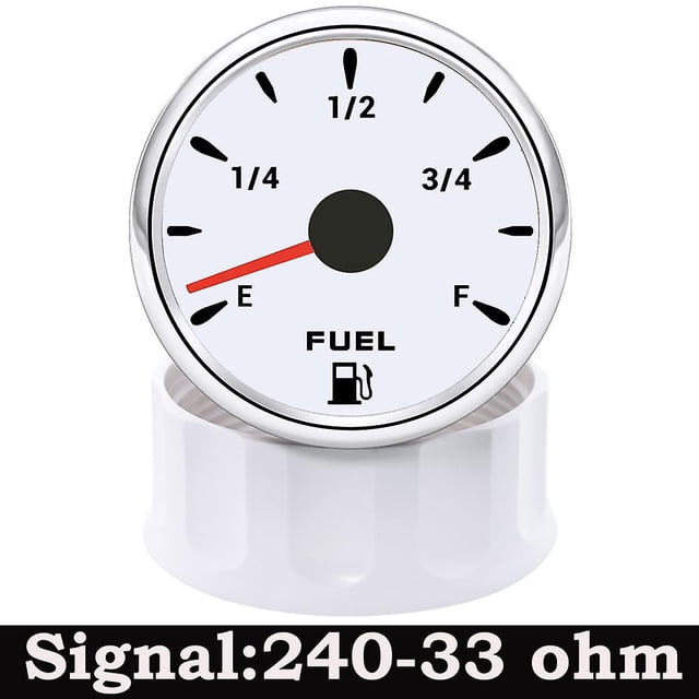 Ad Universal 52mm Fuel Level Tank Oil Level Gauge 0-190ohms 240-33ohms Fuel Level Gauge 7 Color Led For Car Boat Marine 9-32v