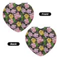 thumbnail image 2 of Uemuo Colorful Roses Print Compact Portable Pocket Makeup Mirror - Leather Cover, Elegant Travel Cosmetic Mirror for Purse, Pocket, and Handbag-Heart Shape, 2 of 9