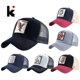 thumbnail image 2 of Fashion Animals Embroidery Baseball Caps Men Women Snapback Hip Hop Hat Summer Breathable Mesh Sun Gorras Unisex Streetwear Bone Gao Jinjia LED, 2 of 2