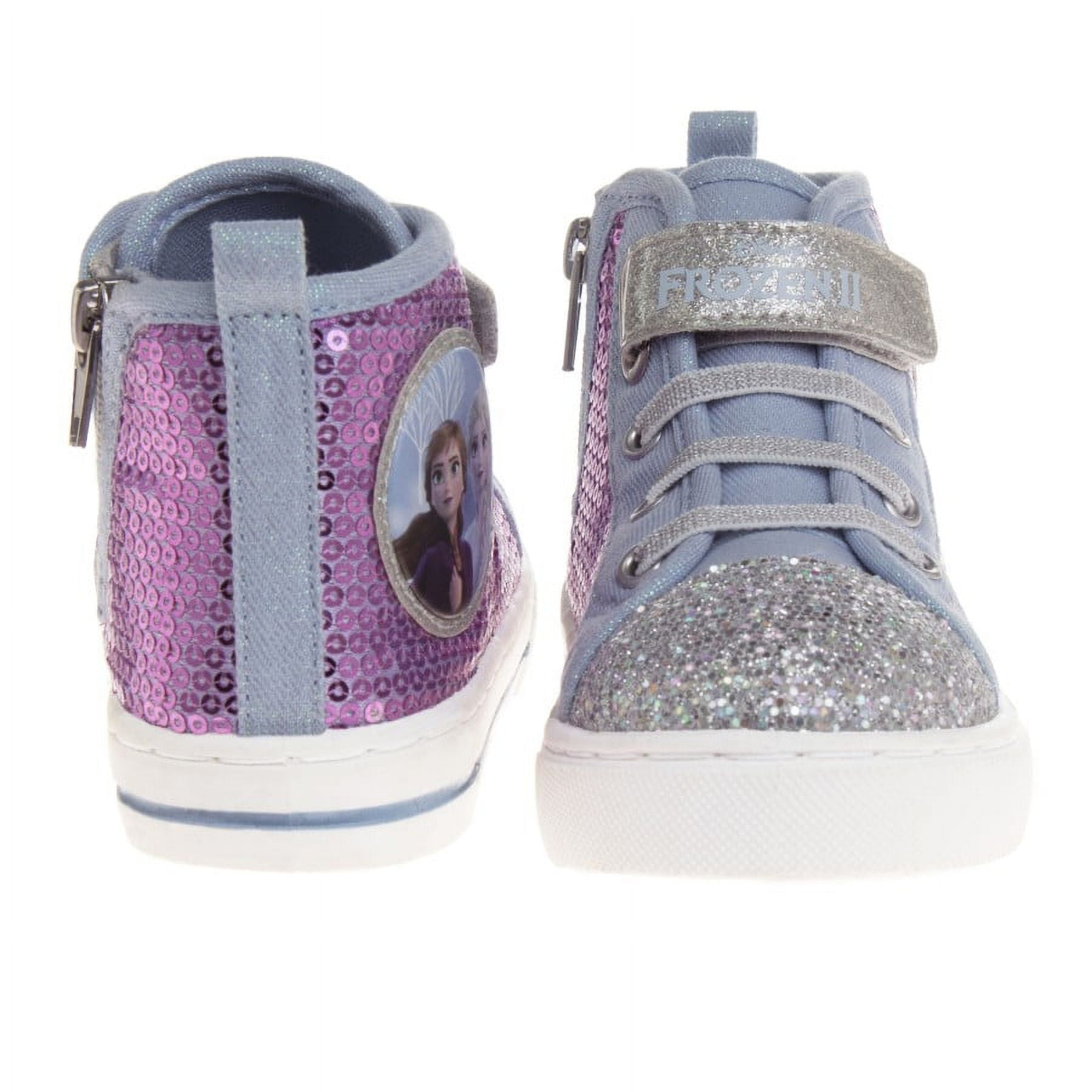 Disney Girl Frozen High Top Casual Sneakers with Sequins