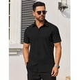 thumbnail image 4 of COOFANDY Mens Dress Shirts Button Down Short Sleeve Shirt Business Casual Lightweight Summer Untucked Shirt, 4 of 9